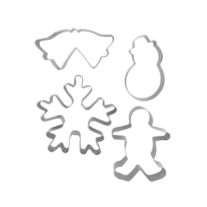 Set forme pentru prajituri Zenker 672805 Craciun 4 modele inox