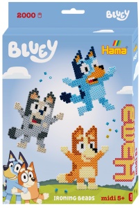 Set Hama Perlen 7977 cu 2000 Perle Colorate, 5 mm, Motiv Bluey