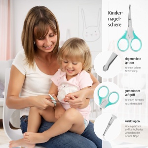 Set ingrijire bebelusi Reer BabyCare 5 piese perie par natural foarfeca siguranta - Img 6