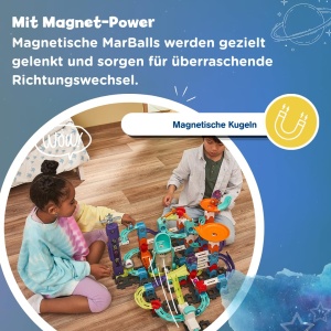 Set interactiv de constructie VTech Marble Rush Space Magnetic XL300 E, 115 piese, pentru copii 4-12 ani - Img 6