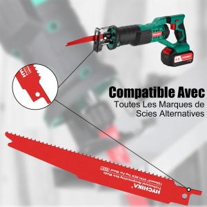 Set lame fierastrau pendular HYCHIKA, 32 piese, pentru taiere lemn si metal, cu organizator - Img 7