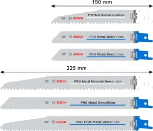 Set lame fierastrau sabie Bosch PRO Demolition 6 piese pentru metal si materiale compozite - Img 3