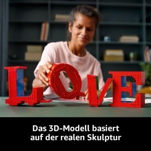 Set LEGO Art LOVE 31214 - Sculptura 3D pentru adulti, 791 piese, decorativ - Img 4