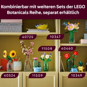 Set LEGO Botanicals 11509 Kaktus Decorativ cu Flori Roz 482 Piese pentru Copii si Adulti - Img 7