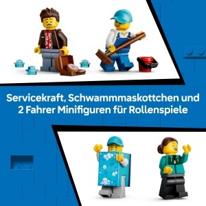 Set LEGO City - Spalatorie Auto cu 2 Masini, 4 Figurine, 583 Piese - Img 7