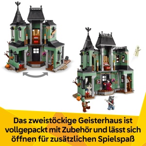 Set LEGO Creator Geisterhaus 3-in-1 cu 5 Minifigurine, 736 Piese - Img 6