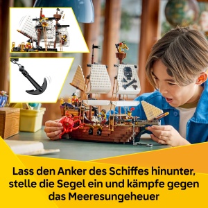 Set LEGO Creator Pirat cu 3 in 1 - 1074 piese, 5 minifigurine, aventuri piratesti - Img 4