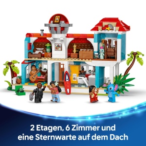 Set LEGO Disney Casa de Plaja Lilo si Stitch 43268, 834 piese, 5 figurine - Img 3