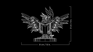 Set LEGO Icons Eisvogel 10331, 834 piese, decoratiune birou si living - Img 9