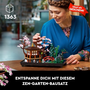 Set LEGO Icons - Gradina Linistii 10315, Pavilion, Koi, Lotus, Deko - Img 2