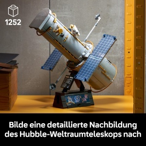 Set LEGO Icons Hubble Telescop - 1252 piese, model 3D, pentru adulti - Img 2