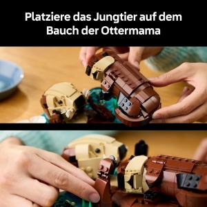 Set LEGO Idei Otter Inotator - 1234 piese, Decoratiune pentru Adulti - Img 5