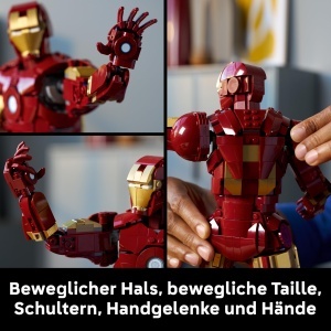 Set LEGO Marvel Iron Man Mark 3 - 1297 piese, figura mobila, cadou creativ - Img 3