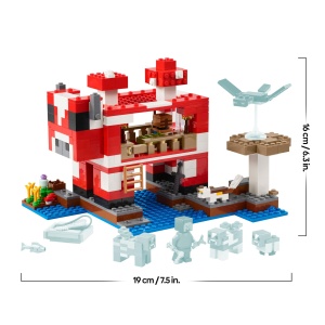 Set LEGO Minecraft Pilzkuh-Haus 21270 cu Steve, 500 piese, interactiv - Img 8