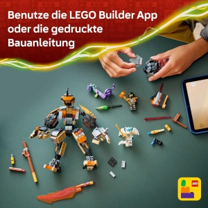 Set LEGO NINJAGO Cole Action-Mech 71854 cu 3 Minifiguri si Accesorii - Img 6