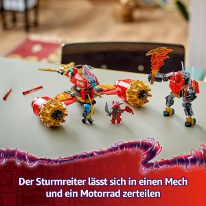 Set LEGO NINJAGO Kais Sturmreiter-Mech 71830 cu 3 Minifiguri, 333 Piese - Img 3