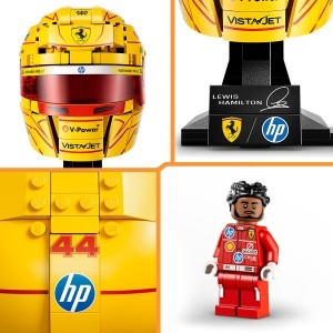 Set LEGO Scuderia Ferrari Helm Lewis Hamilton 43022, 884 piese, galben - Img 5