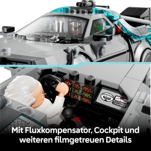 Set LEGO Speed Champions DeLorean 77256 - 357 piese, 2 figurine, cadou creativ - Img 5