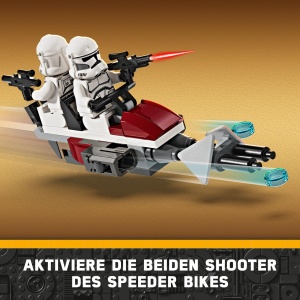 Set LEGO Star Wars 75372 - Pachet de Lupta Clone Trooper si Battle Droid cu 4 Minifigurine si Speeder Bike - Img 4
