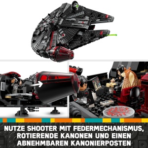 Set LEGO Star Wars 75389 - Millennium Falcon Intunecat, 1579 piese, 6 mini-figuri - Img 4