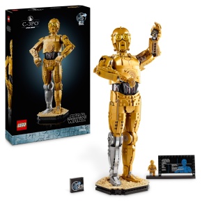 Set LEGO Star Wars 75398 C-3PO Model pentru adulti, 1138 piese, cu suport si minifigura