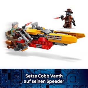 Set LEGO Star Wars 75437 Cobb Vanth Speeder cu 2 Figurine, 207 Piese, Interactiv - Img 4