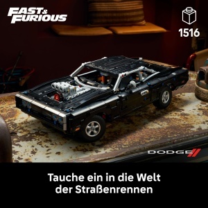 Set LEGO Technic Dodge Charger RT 42231 cu motor V8, 1516 piese, pentru adulti - Img 2