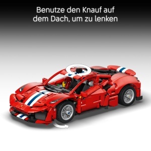 Set LEGO Technic Ferrari 488 Pista - 882 piese, V8, cu Lenkung - Img 4