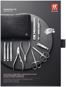 Set Manichiura si Pedichiura ZWILLING 10 Piese Negru Croco Design - Img 6
