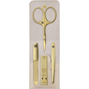 Set Manichiura ZWILLING 4 piese in etui din piele naturala, bej, premium