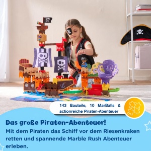 Set Marble Rush VTech Piratenschiff - 143 piese, cu canona - Img 2