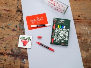 Set Markere Acrilice Faber-Castell Multimark, 6 Culori, Dubla Varf - Img 2