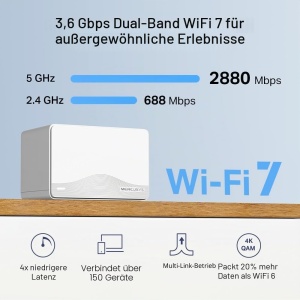 Set Mesh WLAN Mercusys Halo H3600BE, Wi-Fi 7, 3.6 Gbits, 3 unitati - Img 3
