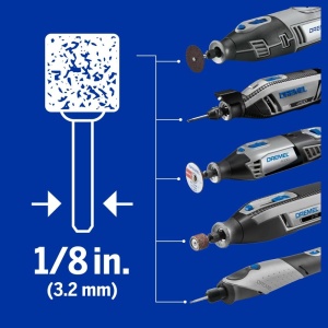 Set Micro Accesorii Dremel 729-01 pentru Gravare si Sculptura, 11 Piese, Gri - Img 4
