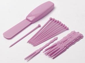 Set Mini Fondue de Ciocolata Bestron DCM043, 25W, 0.3L, Rosa - Img 2
