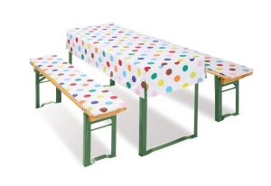 Set mobilier copii Pinolino Sepp cu spatar lemn si metal verde - Img 2