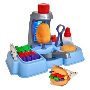 Set modelare Kebab cu plastilina Simba Art Fun, 9 piese, 5 tuburi plastilina