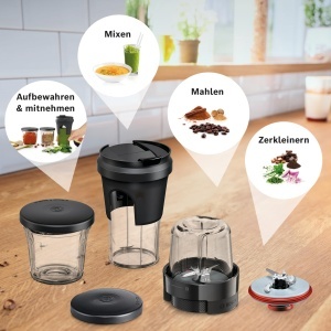 Set multifunctional pentru tocat si mixat Bosch MUZS68TM, 5-in-1, compatibil cu robot de bucatarie Serie 6 si Serie 8 - Img 2
