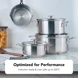 Set Oale din Inox KitchenAid, 3 piese, 162024 cm, Inductie, Argintiu - Img 8