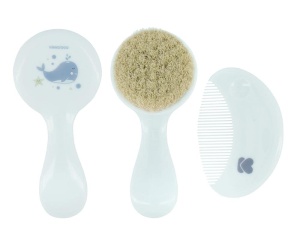 Set perie si pieptene Kikkaboo 3801303040376 naturborsten pentru copii BPA-free