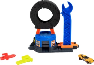 Set pista Hot Wheels - Atelier de anvelope City Downtown, cu camion de remorcare 164 - Img 2