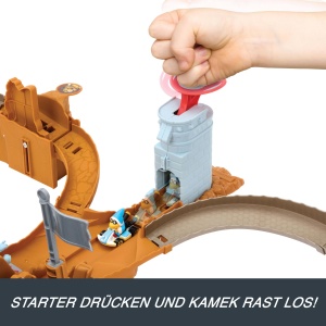 Set Pista Hot Wheels Mario Kart Bowsers Festung cu Vehicul Die-Cast Kamek 164 - Img 2