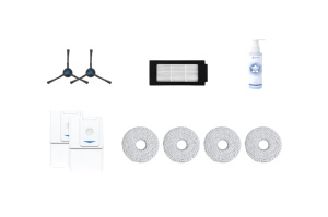 Set Premium Accesorii ECOVACS pentru Aspirator Robot T30 PRO OMNI - 2 Perii, Filtre Antibacteriene, 110ml Solutie