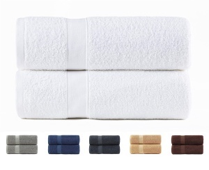 Set prosoape de baie Todocama, 100 bumbac, 550 gm, alb