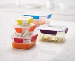Set recipiente alimentare Joseph Joseph Nest Lock 5 piese etanse multicolore - Img 2