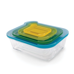 Set recipiente din sticla Joseph Joseph Nest 4 piese multicolor rezistent la temperaturi extreme