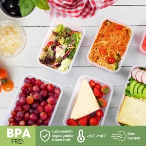 Set recipiente YASHE 4 piese plastic transparent BPA free 100 etans - Img 4