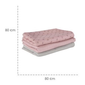 Set scutece textile roba Lil Planet 80x80 cm 100 bumbac organic certificare GOTS rozmovgri - Img 6