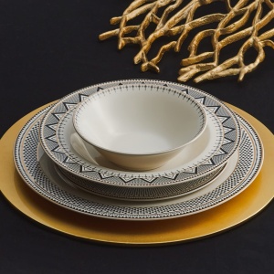 Set Servire Karaca Forever Bone Globe - 24 piese, Porcelan Alb, pentru 6 persoane - Img 5