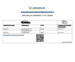 Set stergatoare auto MICHELIN Perfect Fit 600400mm 290mm pentru Dacia Sandero III - Img 2